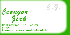 csongor zirk business card